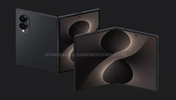 실물 이미지 - 삼성 갤럭시Z 와이드 폴드 렌더링 공개! 애플 폴더블 아이폰 맞불 전략의 실체는?