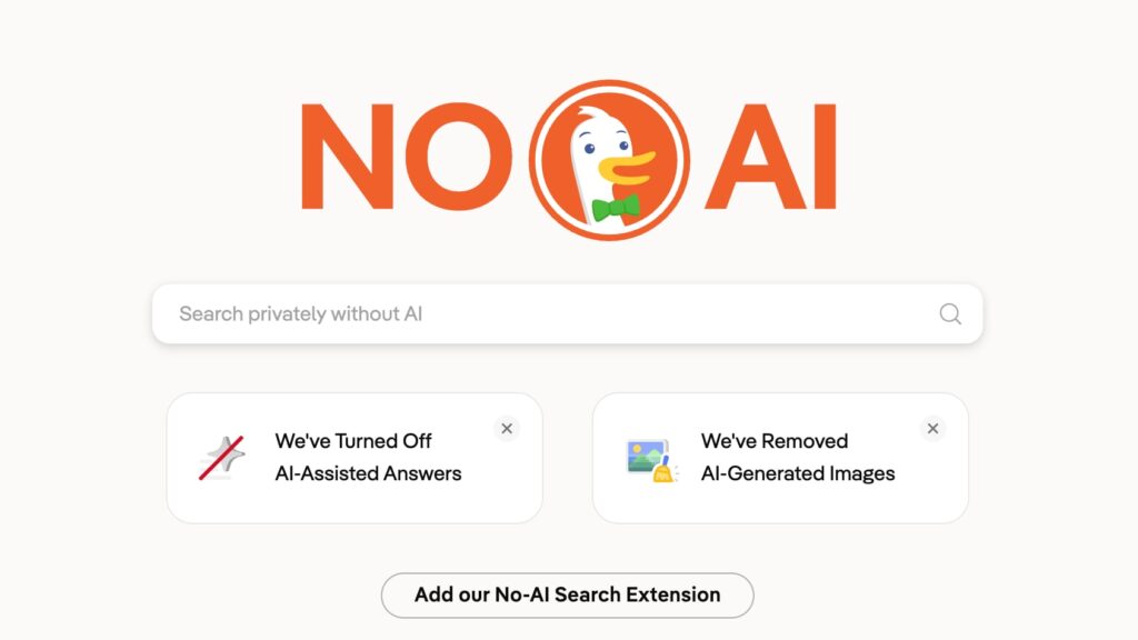 구글 AI 검색 반발로 덕덕고 ‘No AI’ 검색 사용자 300% 급증
