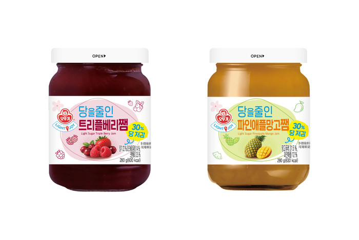 오뚜기 당 줄인 잼 2종 출시 — 트리플베리·파인애플망고, 실제로 다를까?